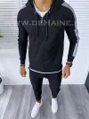 Trening barbati negru pantaloni + hanorac B6788 N7-4.1